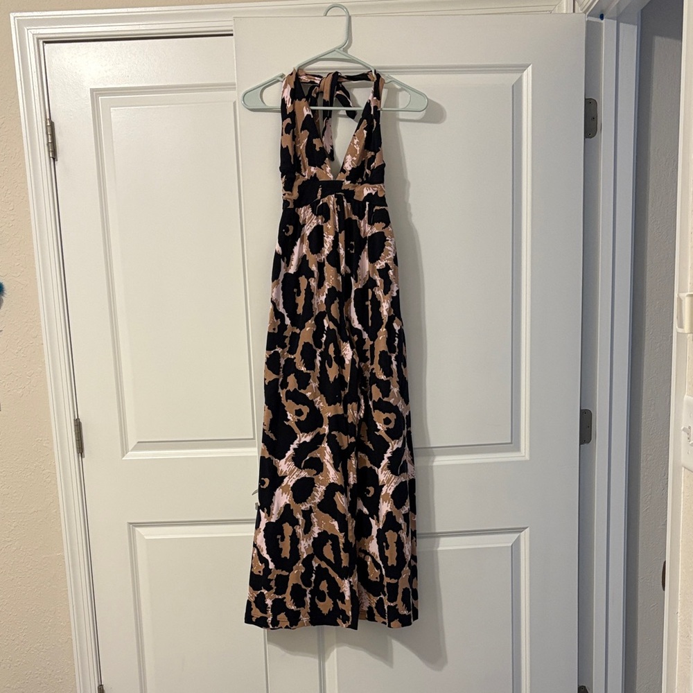 Diane Von Furstenberg Leopard Print Jumpsuit